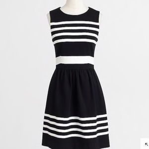 Black and white striped J.Crew dress XXS